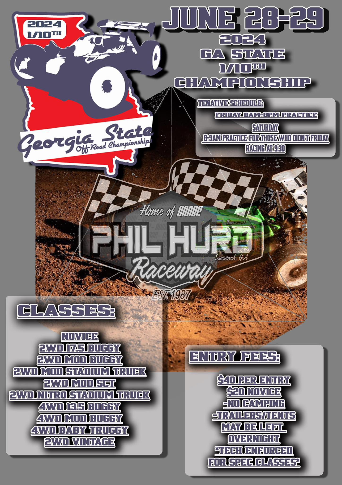 Flyer for the Georgia state 1/10 scale off road championship.